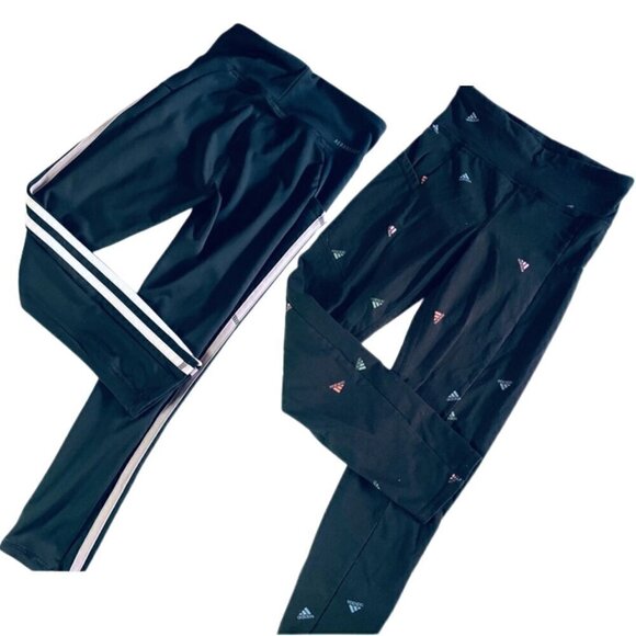 adidas Other - Adidas Lot of 2 Girls' Leggings Slim Fit - Size M (10/12) AEROREADY & Cotton